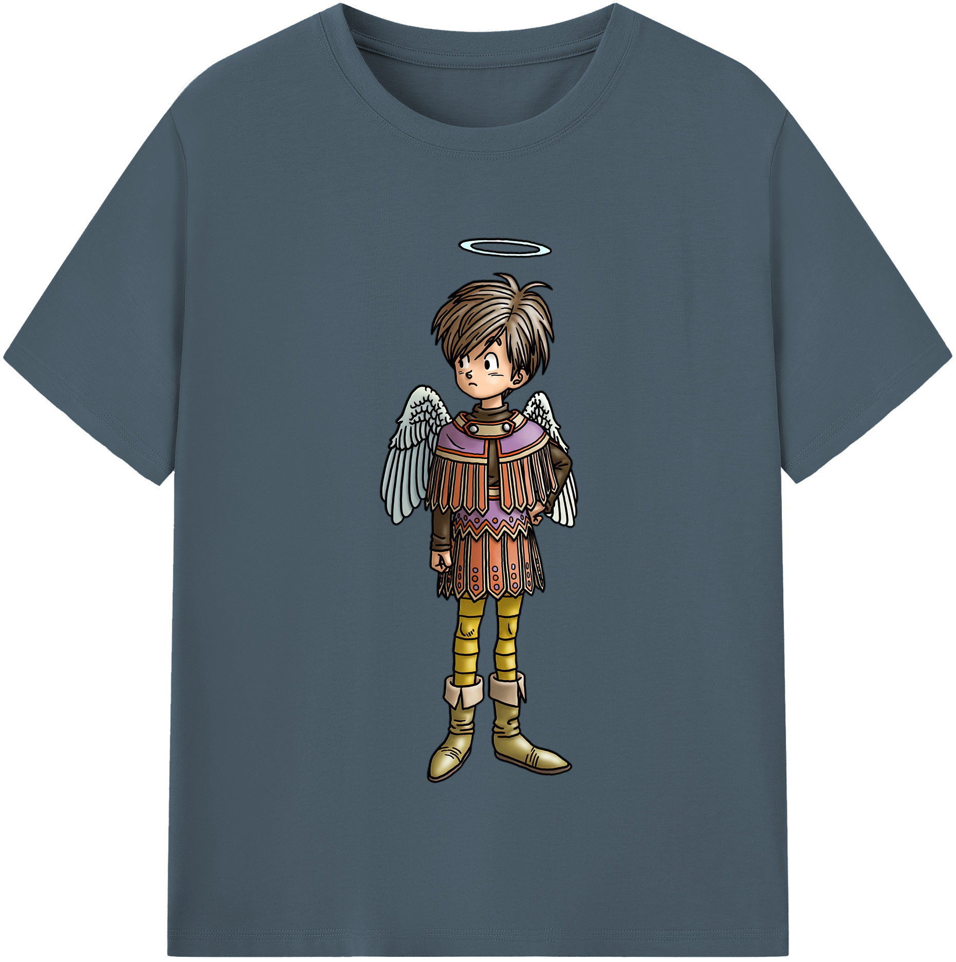 （画像用） ドラゴンクエスト Doragon Kuesuto Dragon Quest 綿100％半袖Tシャツ（フロントプリント）
